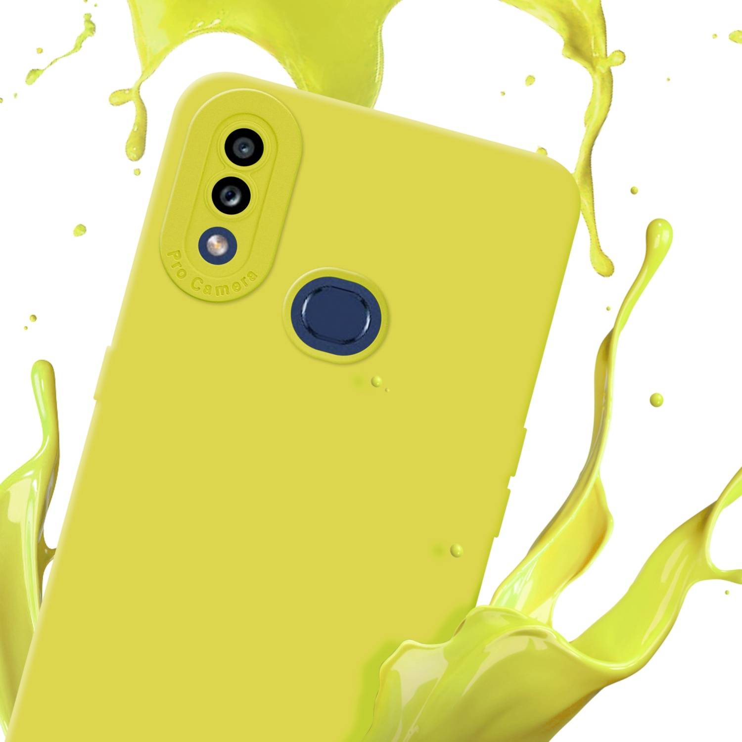 Cadorabo Hülle für Samsung Galaxy A10s / M01s Schutz Hülle in Gelb TPU Silikon Etui Case Handyhülle