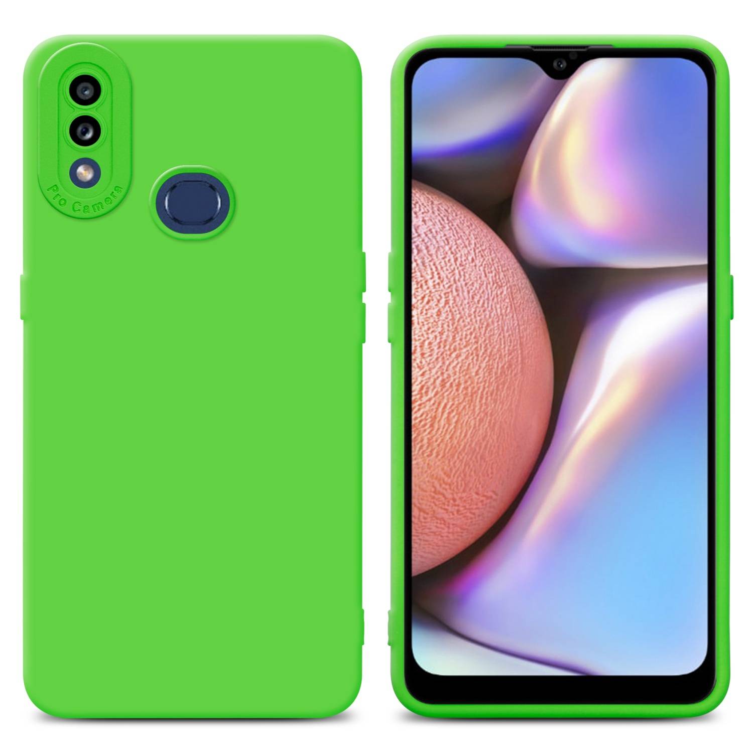 Cadorabo Hülle für Samsung Galaxy A10s / M01s Schutz Hülle in Grün TPU Silikon Etui Case Handyhülle