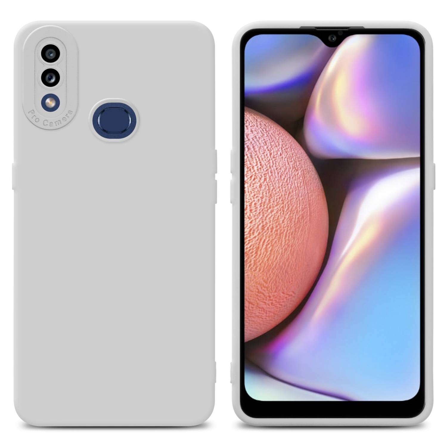 Cadorabo Hülle für Samsung Galaxy A10s / M01s Schutz Hülle in Weiß TPU Silikon Etui Case Handyhülle