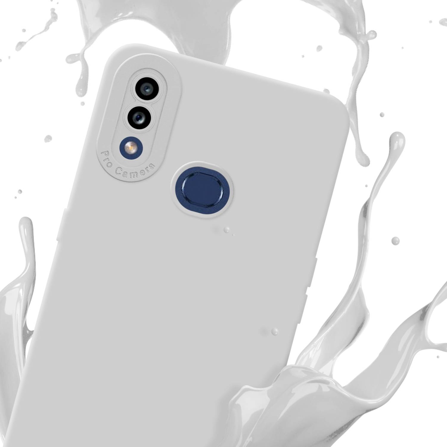 Cadorabo Hülle für Samsung Galaxy A10s / M01s Schutz Hülle in Weiß TPU Silikon Etui Case Handyhülle
