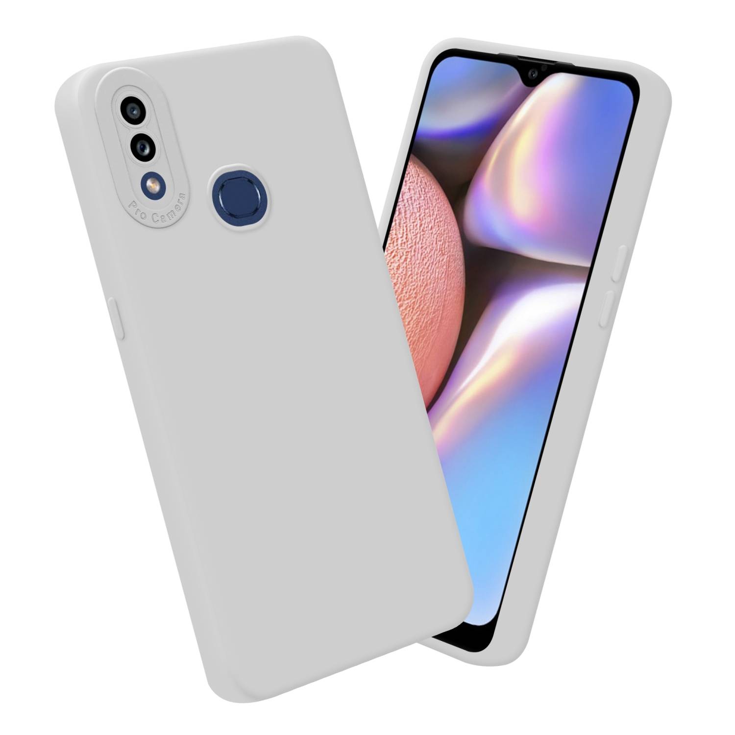Cadorabo Hülle für Samsung Galaxy A10s / M01s Schutz Hülle in Weiß TPU Silikon Etui Case Handyhülle