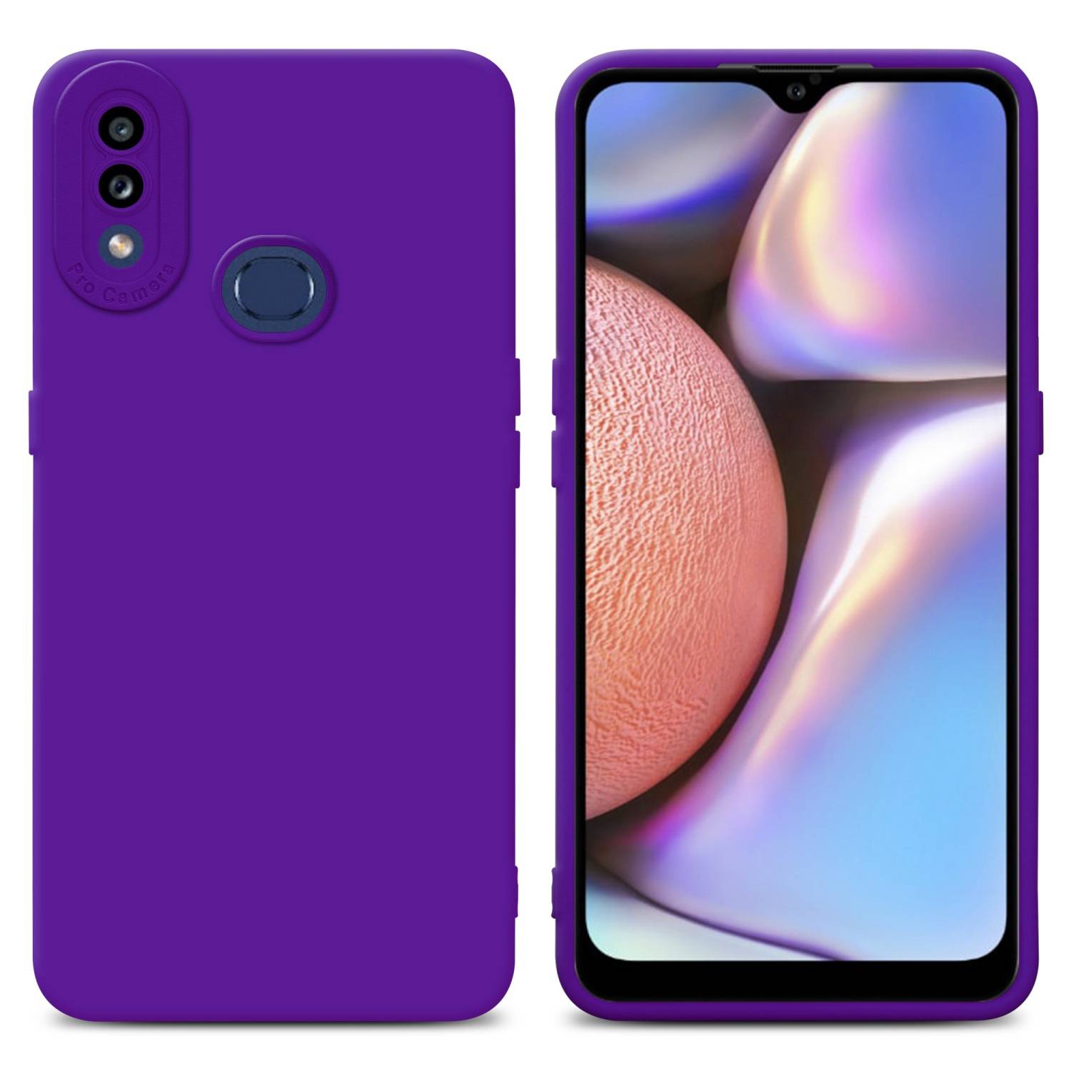 Cadorabo Hülle für Samsung Galaxy A10s / M01s Schutz Hülle in Lila TPU Silikon Etui Case Handyhülle