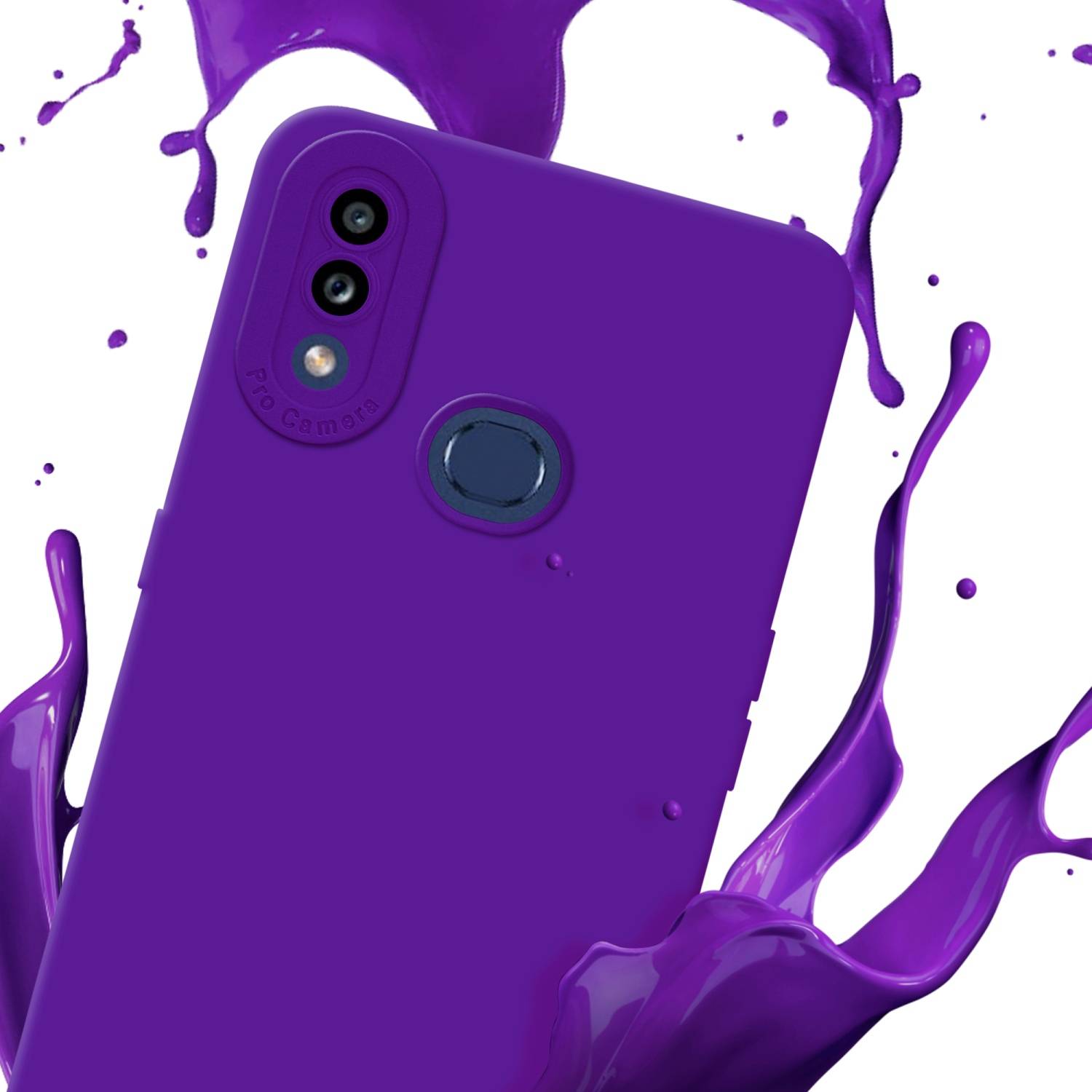 Cadorabo Hülle für Samsung Galaxy A10s / M01s Schutz Hülle in Lila TPU Silikon Etui Case Handyhülle