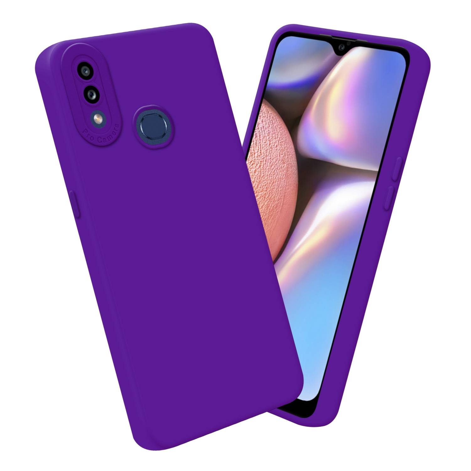 Cadorabo Hülle für Samsung Galaxy A10s / M01s Schutz Hülle in Lila TPU Silikon Etui Case Handyhülle