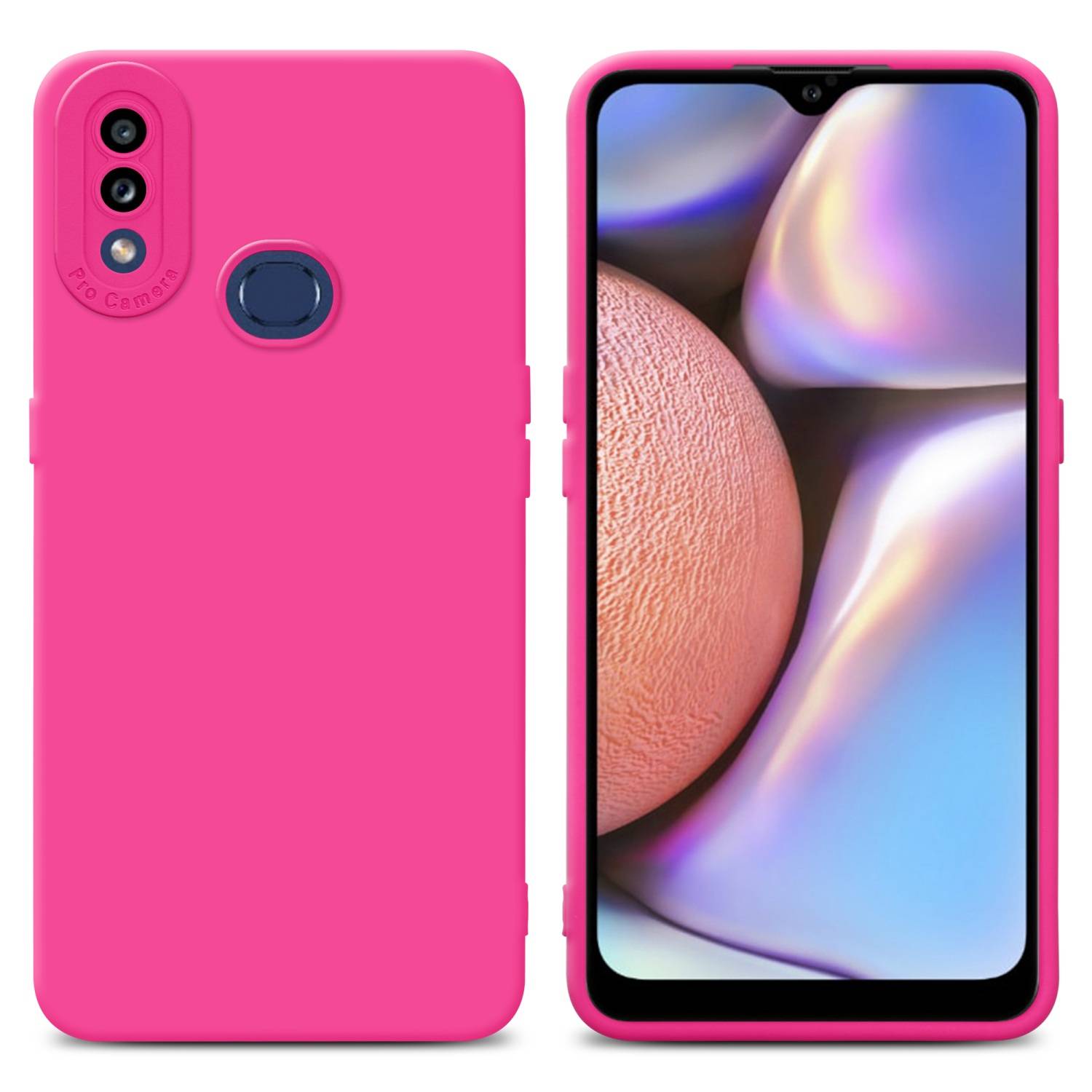 Cadorabo Hülle für Samsung Galaxy A10s / M01s Schutz Hülle in Pink TPU Silikon Etui Case Handyhülle