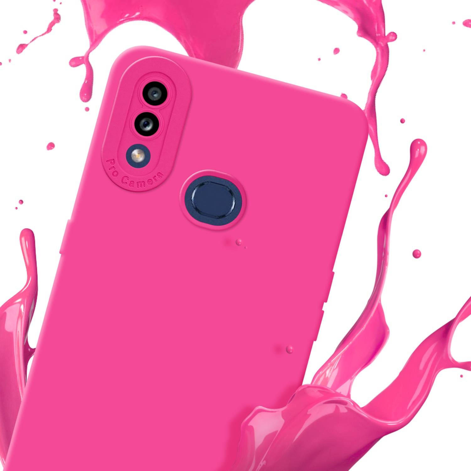 Cadorabo Hülle für Samsung Galaxy A10s / M01s Schutz Hülle in Pink TPU Silikon Etui Case Handyhülle