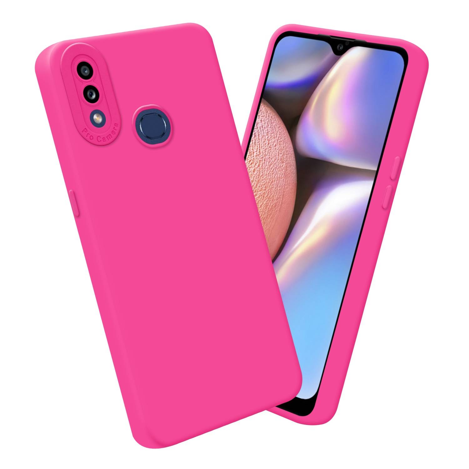Cadorabo Hülle für Samsung Galaxy A10s / M01s Schutz Hülle in Pink TPU Silikon Etui Case Handyhülle