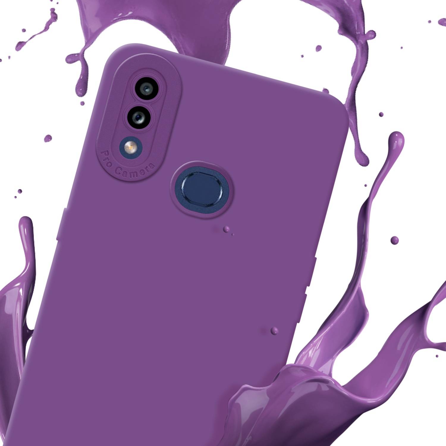 Cadorabo Hülle für Samsung Galaxy A10s / M01s Schutz Hülle in Lila TPU Silikon Etui Case Handyhülle