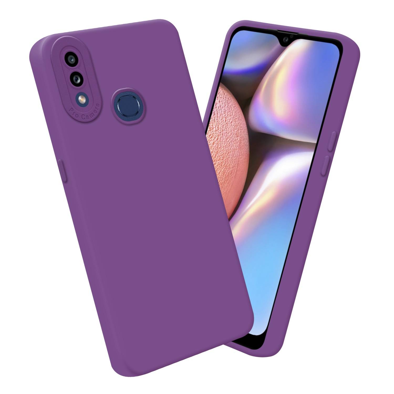 Cadorabo Hülle für Samsung Galaxy A10s / M01s Schutz Hülle in Lila TPU Silikon Etui Case Handyhülle
