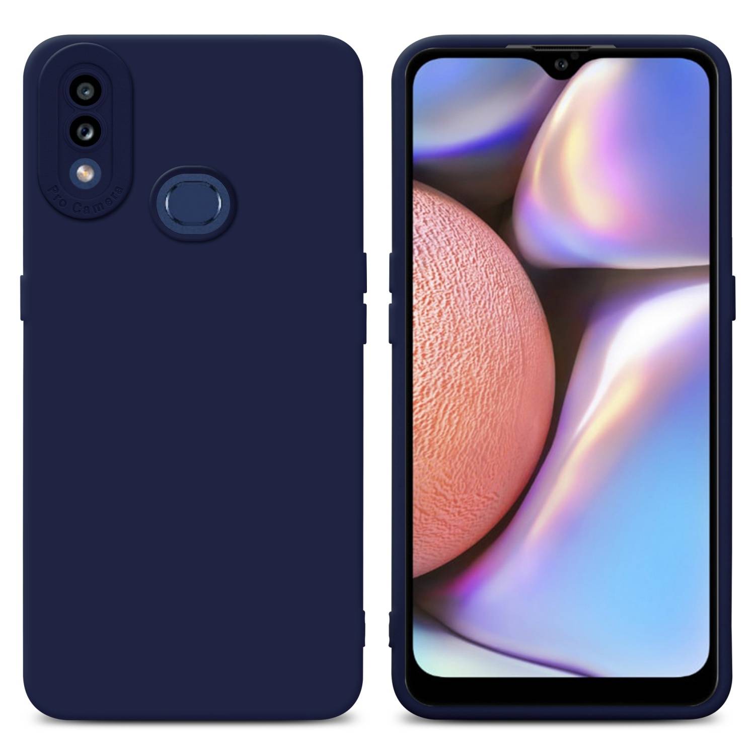 Cadorabo Hülle für Samsung Galaxy A10s / M01s Schutz Hülle in Blau TPU Silikon Etui Case Handyhülle