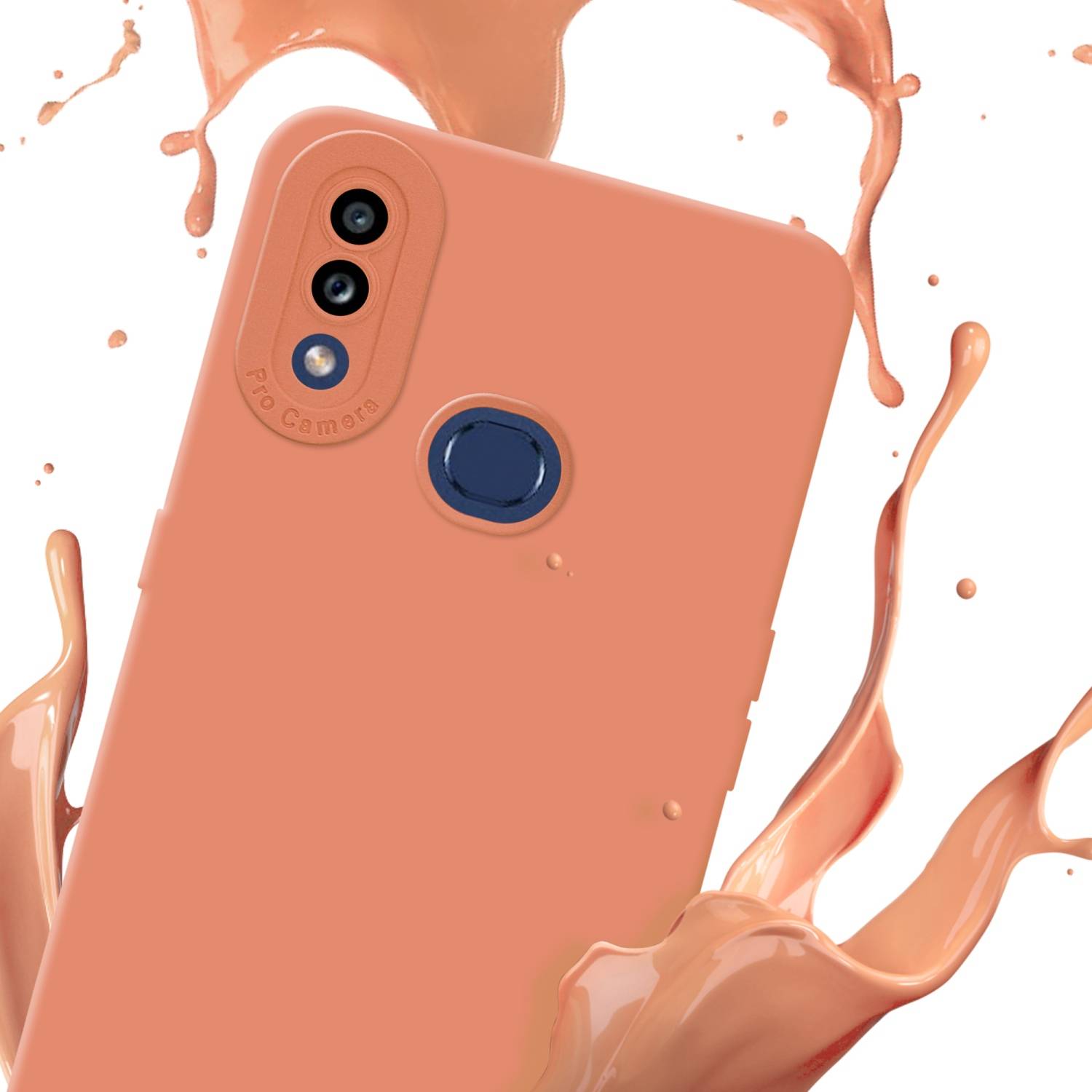 Cadorabo Hülle für Samsung Galaxy A10s / M01s Schutz Hülle in Orange TPU Silikon Etui Case Handyhülle