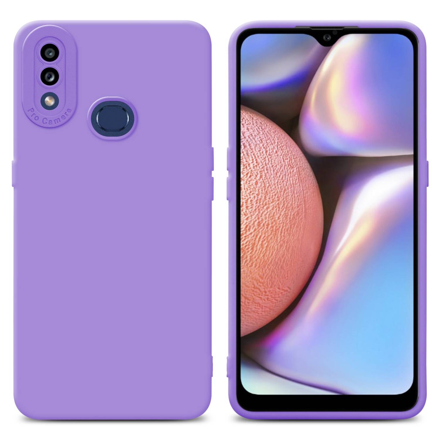 Cadorabo Hülle für Samsung Galaxy A10s / M01s Schutz Hülle in Lila TPU Silikon Etui Case Handyhülle