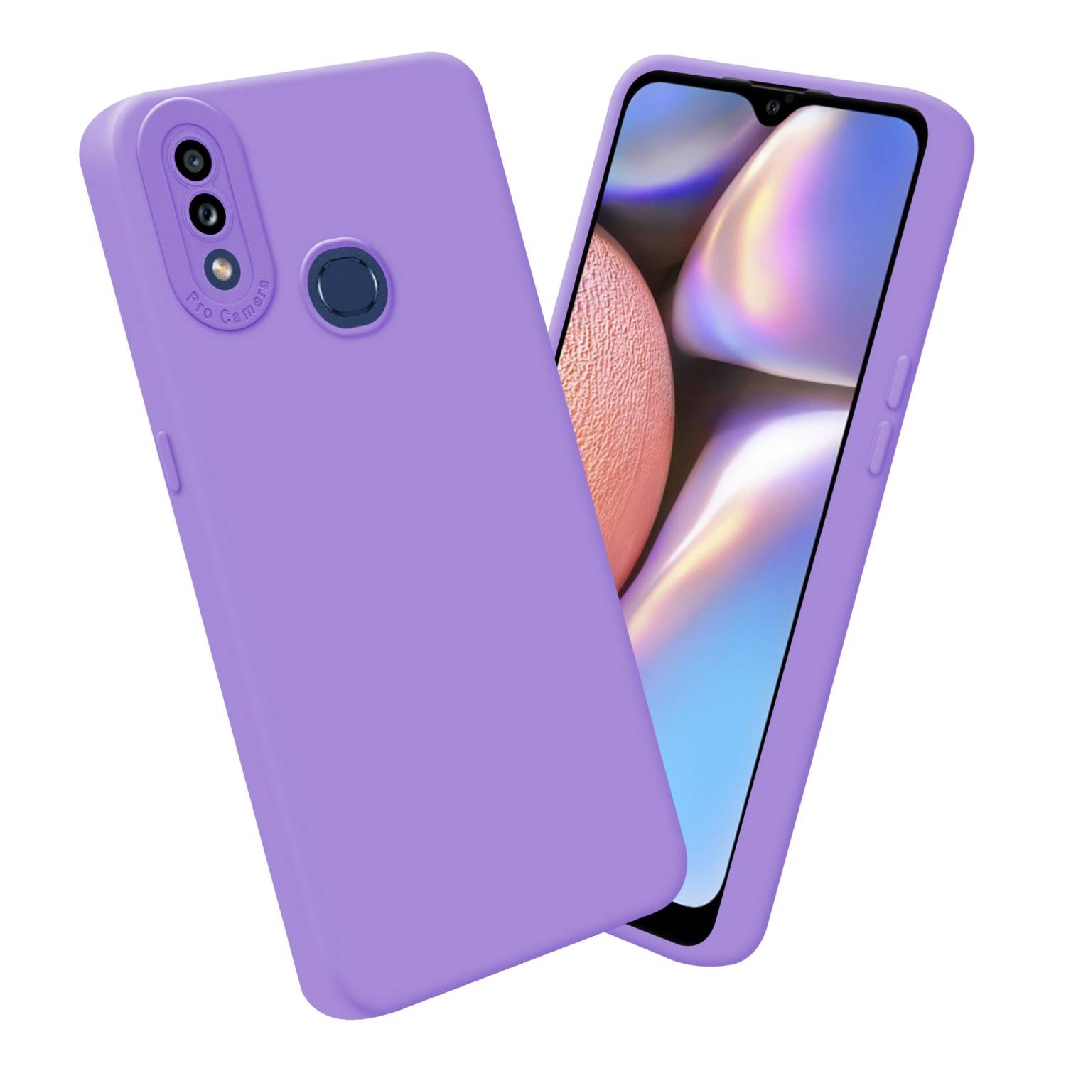Cadorabo Hülle für Samsung Galaxy A10s / M01s Schutz Hülle in Lila TPU Silikon Etui Case Handyhülle