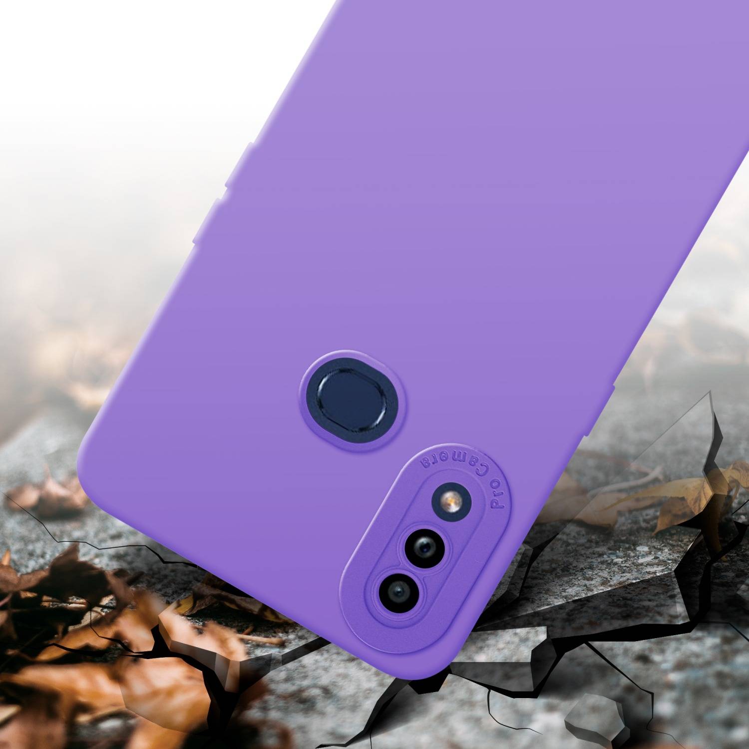 Cadorabo Hülle für Samsung Galaxy A10s / M01s Schutz Hülle in Lila TPU Silikon Etui Case Handyhülle