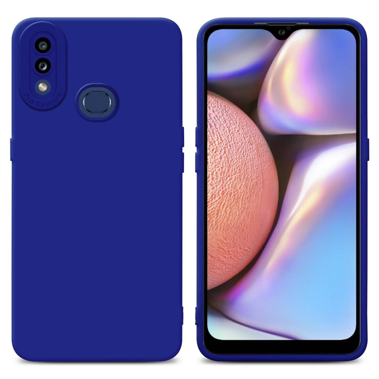 Cadorabo Hülle für Samsung Galaxy A10s / M01s Schutz Hülle in Blau TPU Silikon Etui Case Handyhülle