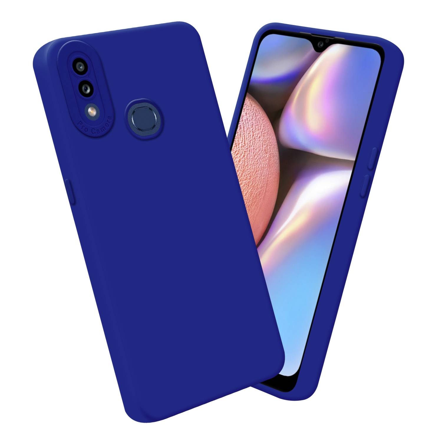 Cadorabo Hülle für Samsung Galaxy A10s / M01s Schutz Hülle in Blau TPU Silikon Etui Case Handyhülle