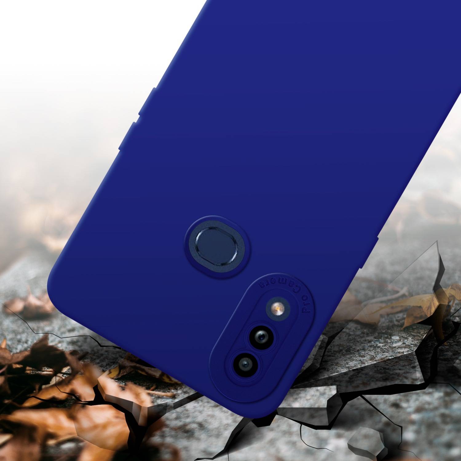 Cadorabo Hülle für Samsung Galaxy A10s / M01s Schutz Hülle in Blau TPU Silikon Etui Case Handyhülle