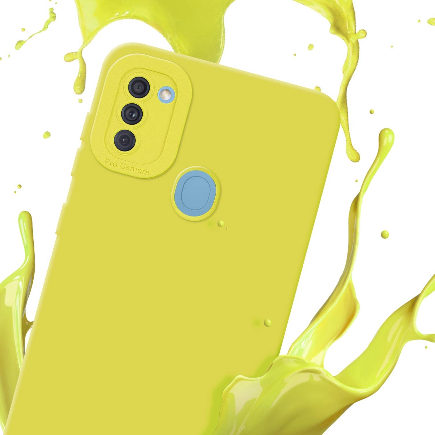 Cadorabo Hülle für Samsung Galaxy A11 / M11 Schutz Hülle in Gelb TPU Silikon Etui Case Handyhülle