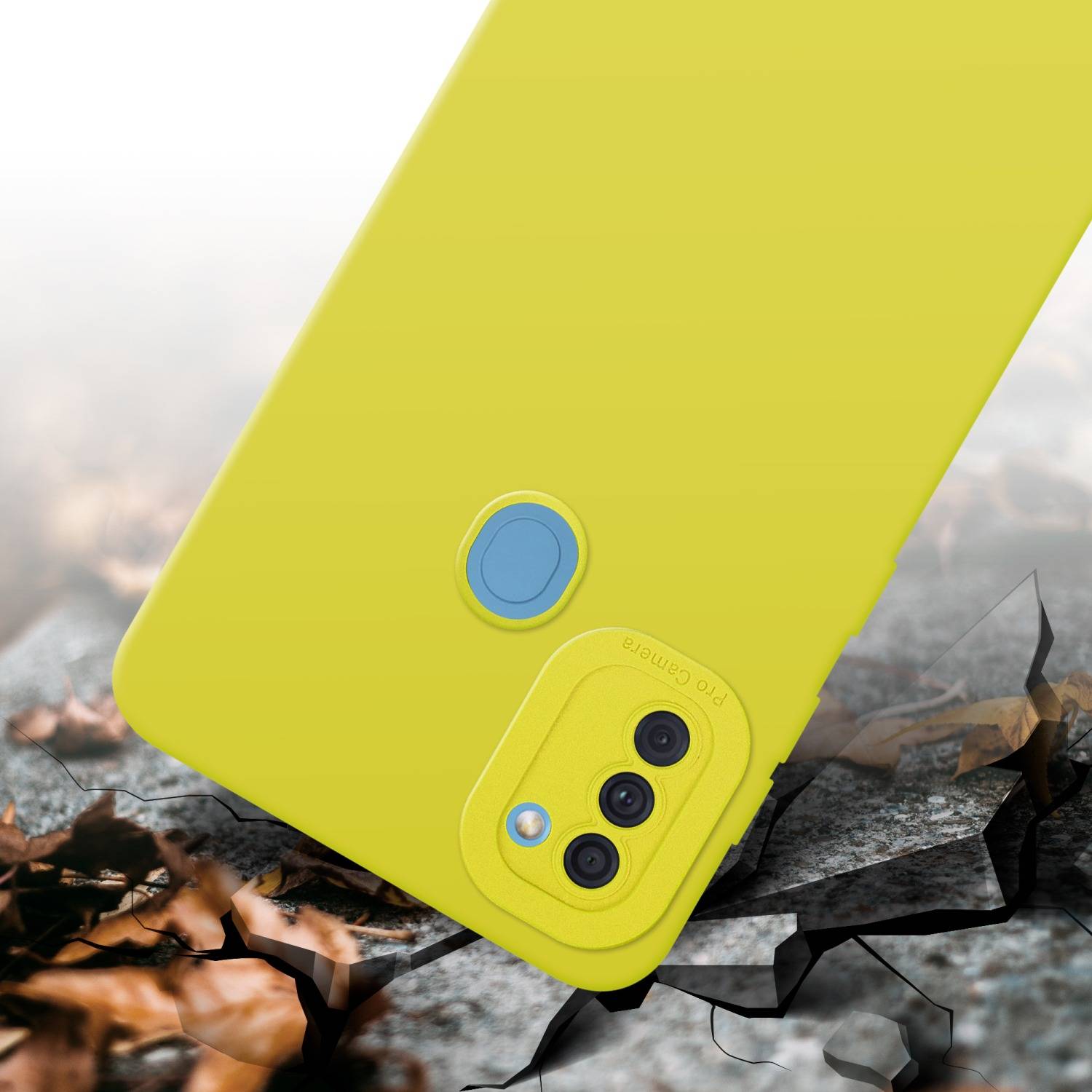 Cadorabo Hülle für Samsung Galaxy A11 / M11 Schutz Hülle in Gelb TPU Silikon Etui Case Handyhülle