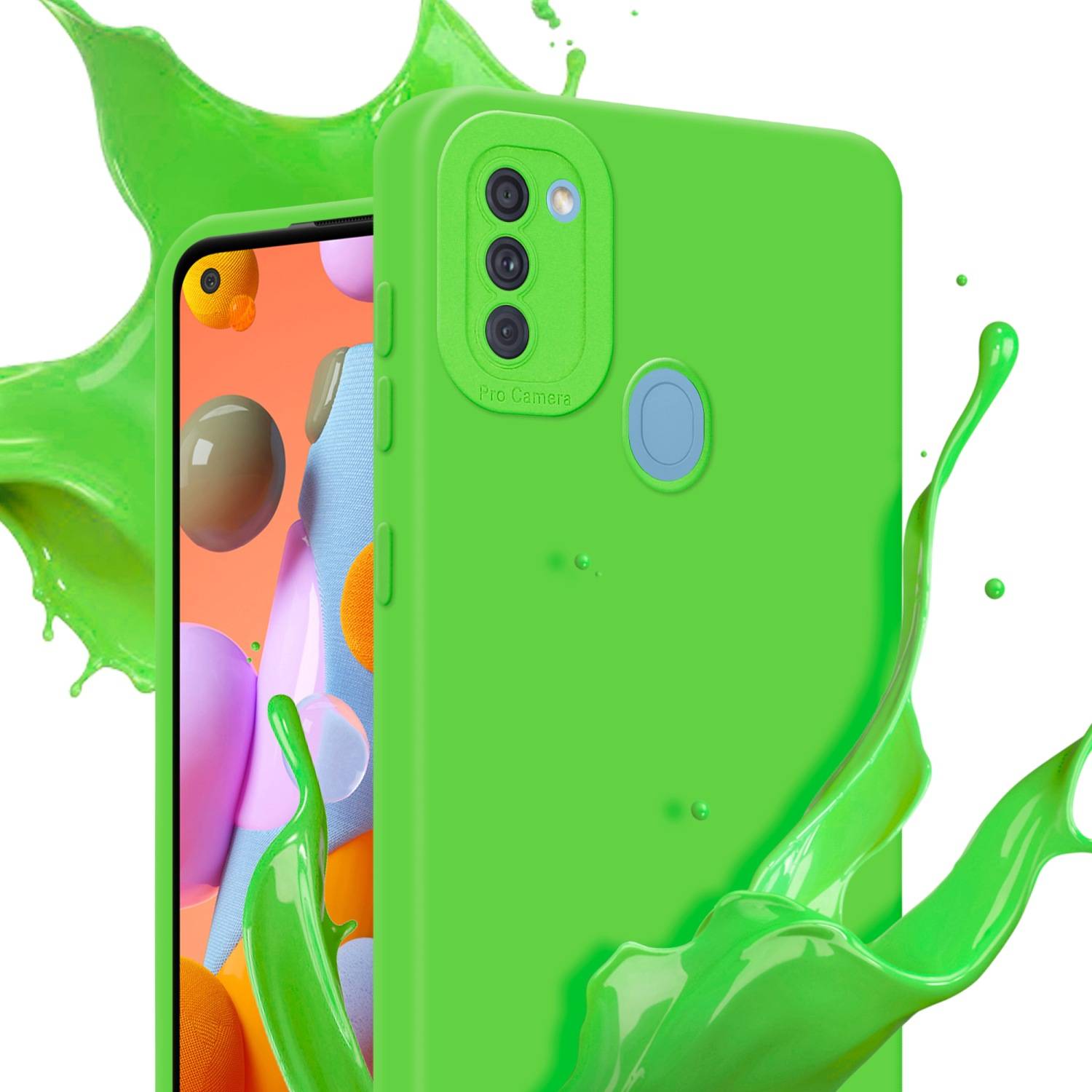 Cadorabo Hülle für Samsung Galaxy A11 / M11 Schutz Hülle in Grün TPU Silikon Etui Case Handyhülle