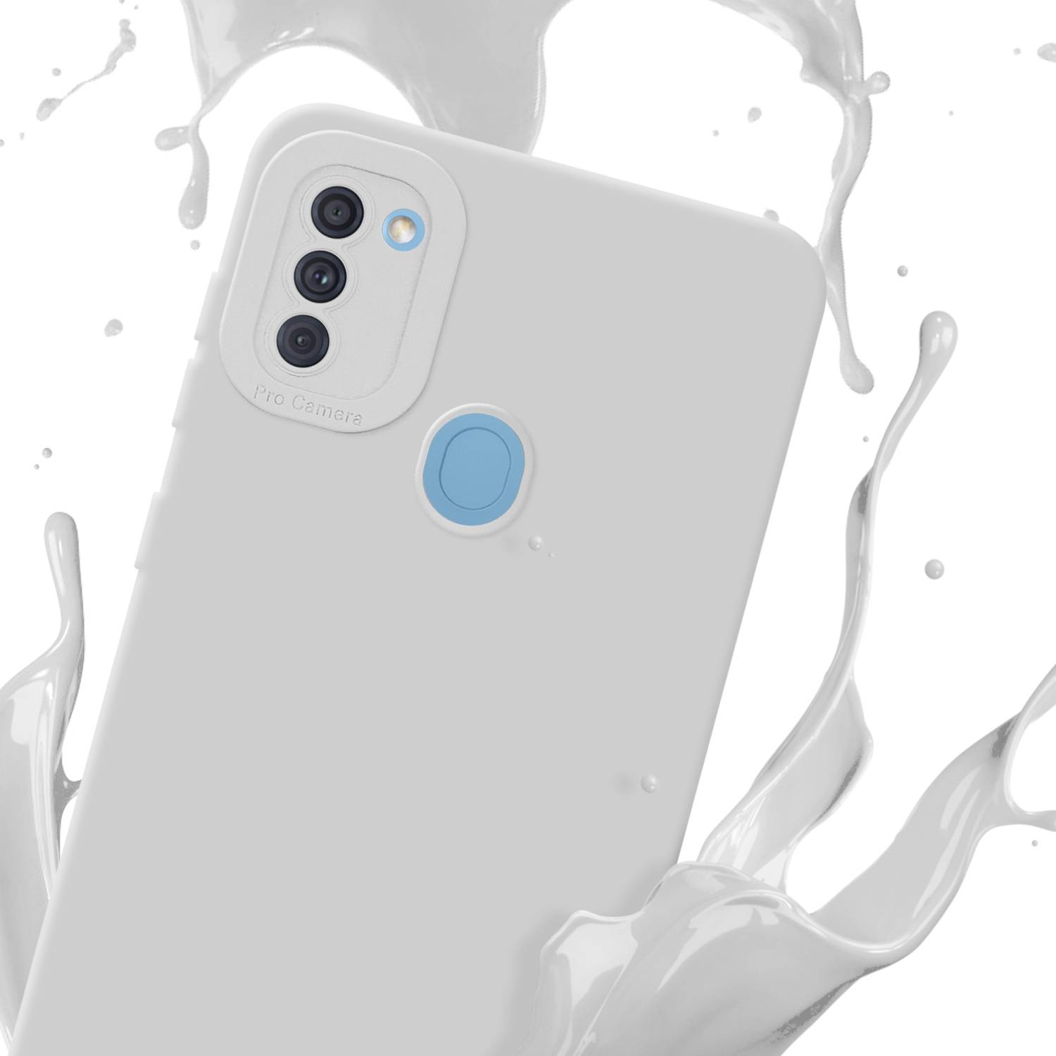 Cadorabo Hülle für Samsung Galaxy A11 / M11 Schutz Hülle in Weiß TPU Silikon Etui Case Handyhülle