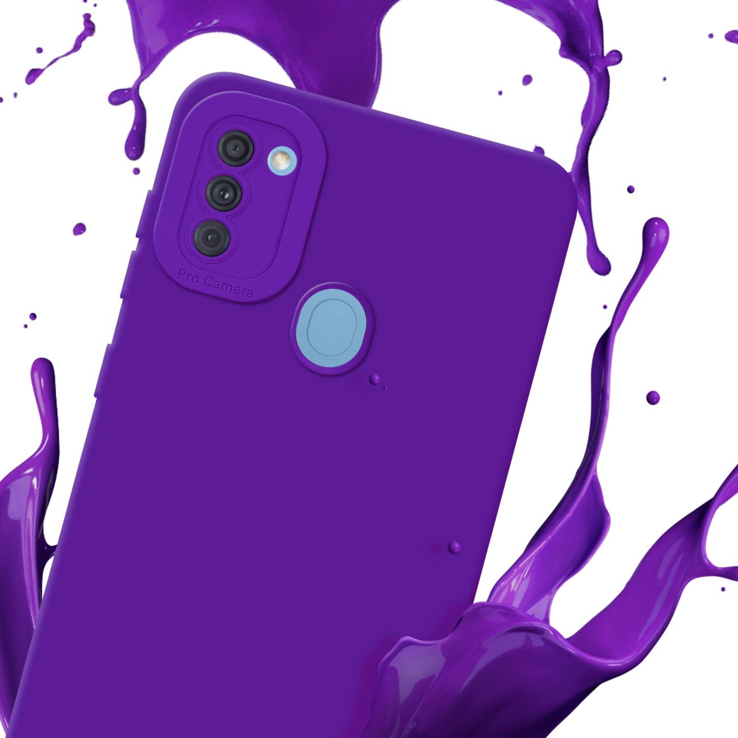 Cadorabo Hülle für Samsung Galaxy A11 / M11 Schutz Hülle in Lila TPU Silikon Etui Case Handyhülle