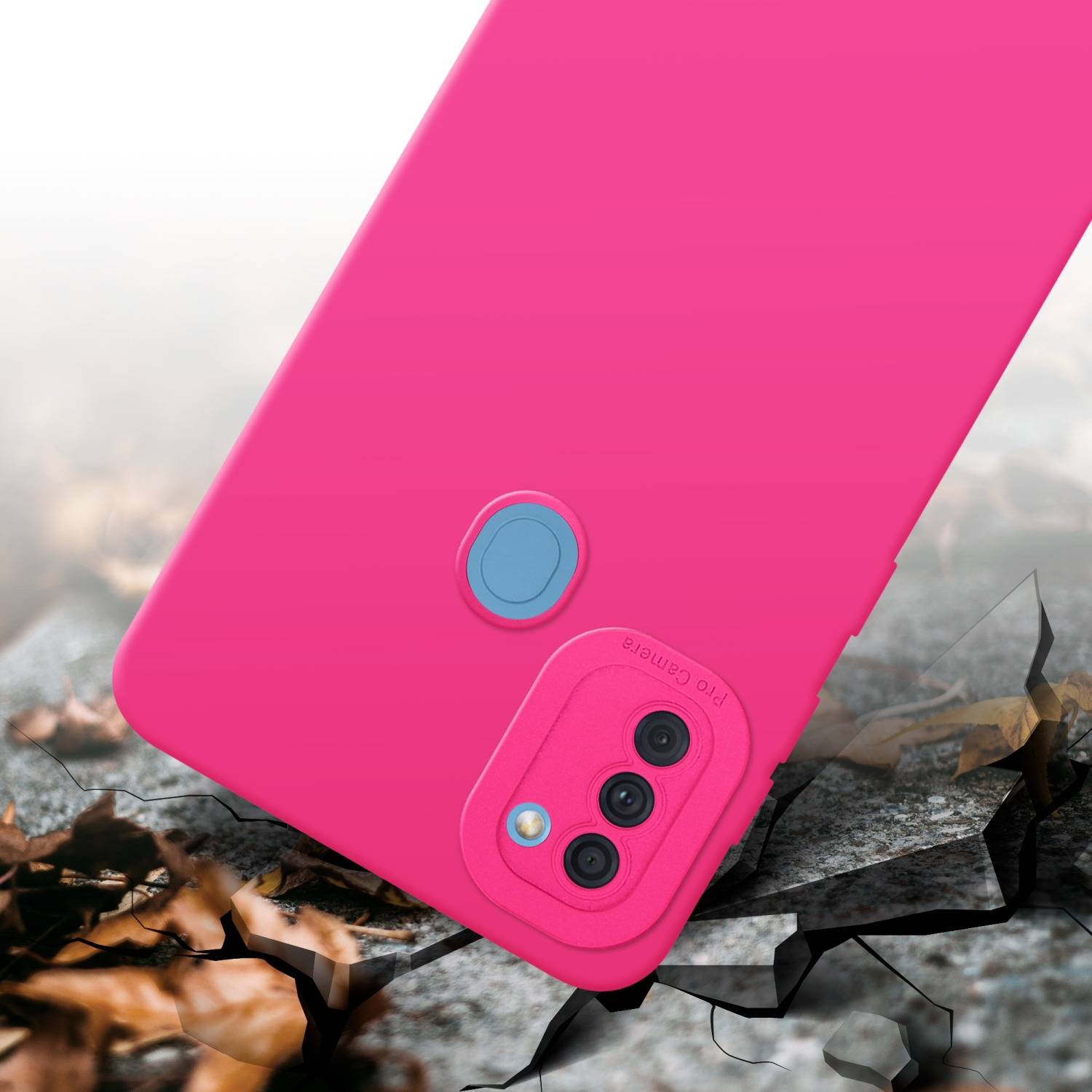 Cadorabo Hülle für Samsung Galaxy A11 / M11 Schutz Hülle in Pink TPU Silikon Etui Case Handyhülle