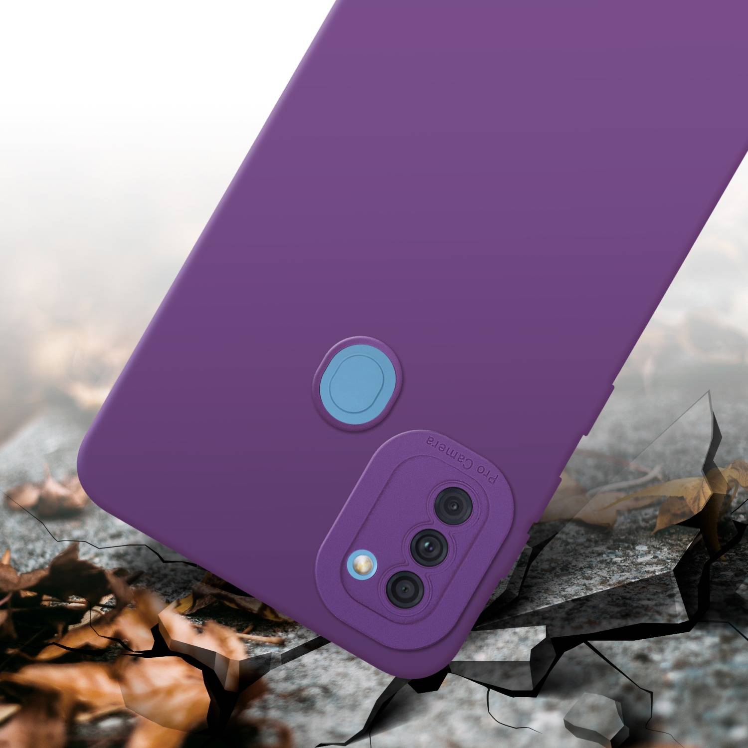 Cadorabo Hülle für Samsung Galaxy A11 / M11 Schutz Hülle in Lila TPU Silikon Etui Case Handyhülle