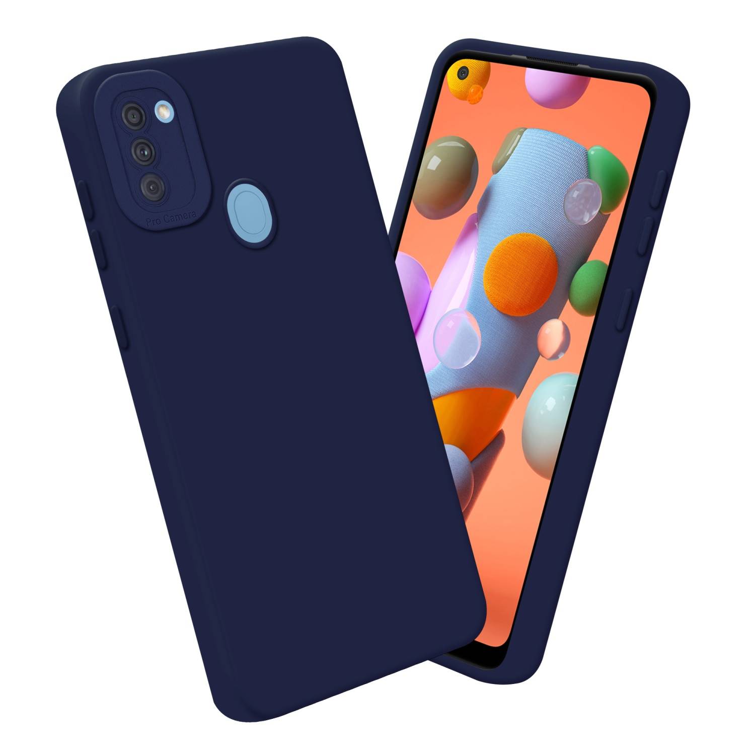 Cadorabo Hülle für Samsung Galaxy A11 / M11 Schutz Hülle in Blau TPU Silikon Etui Case Handyhülle