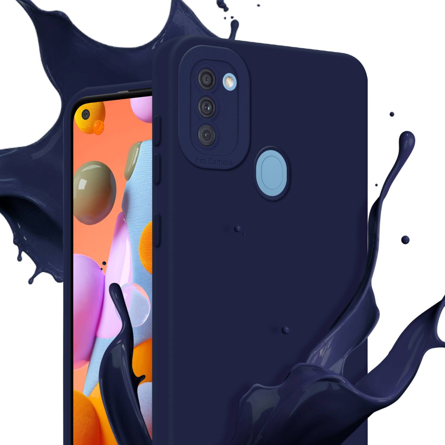 Cadorabo Hülle für Samsung Galaxy A11 / M11 Schutz Hülle in Blau TPU Silikon Etui Case Handyhülle