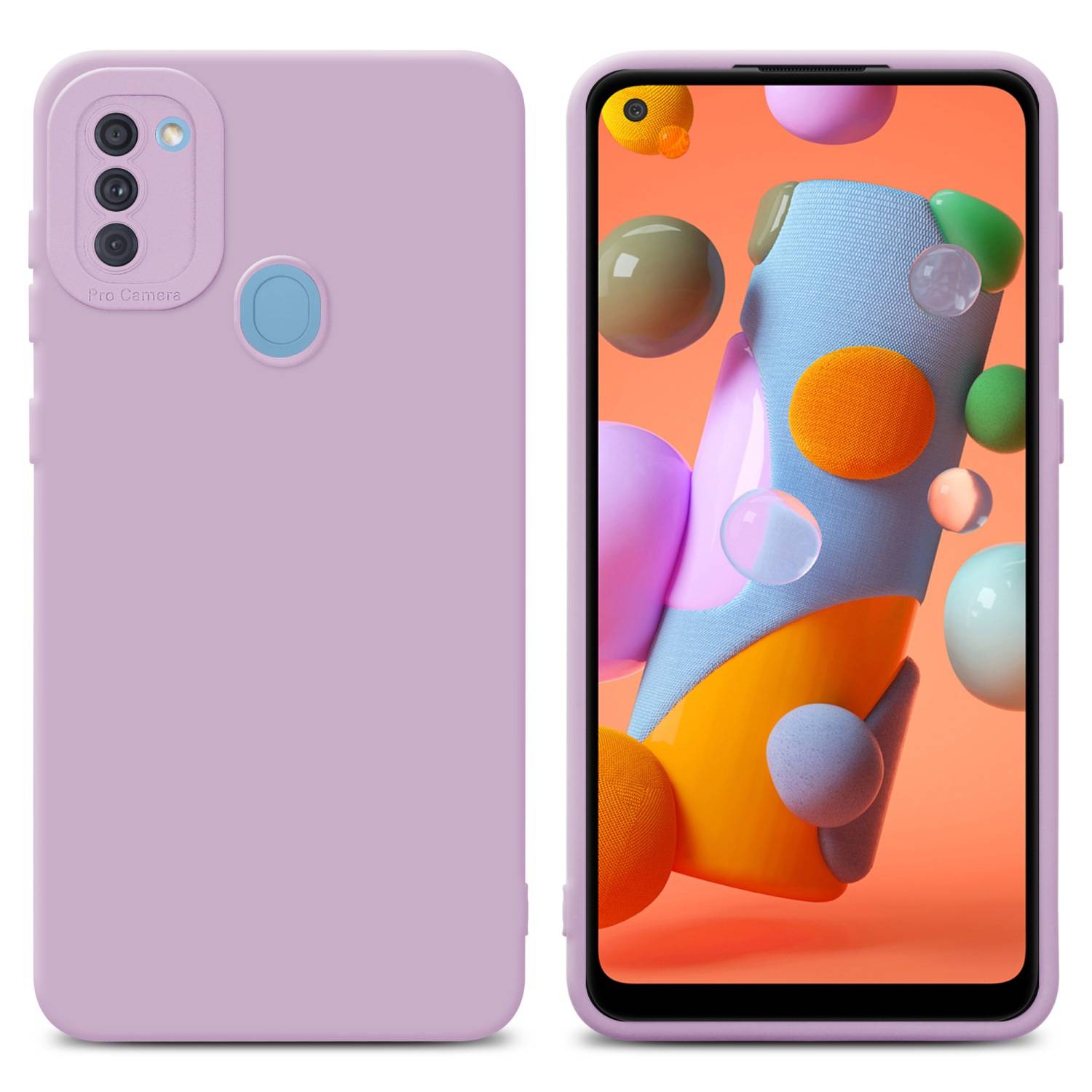 Cadorabo Hülle für Samsung Galaxy A11 / M11 Schutz Hülle in Rosa TPU Silikon Etui Case Handyhülle