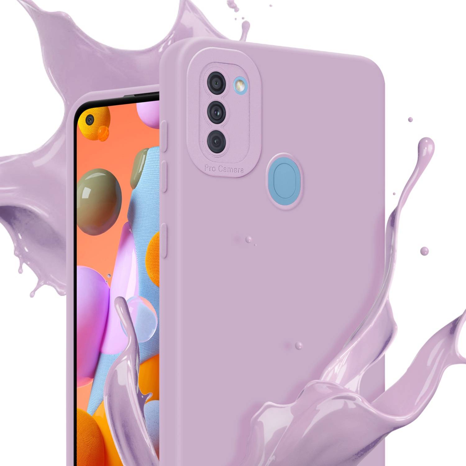 Cadorabo Hülle für Samsung Galaxy A11 / M11 Schutz Hülle in Rosa TPU Silikon Etui Case Handyhülle