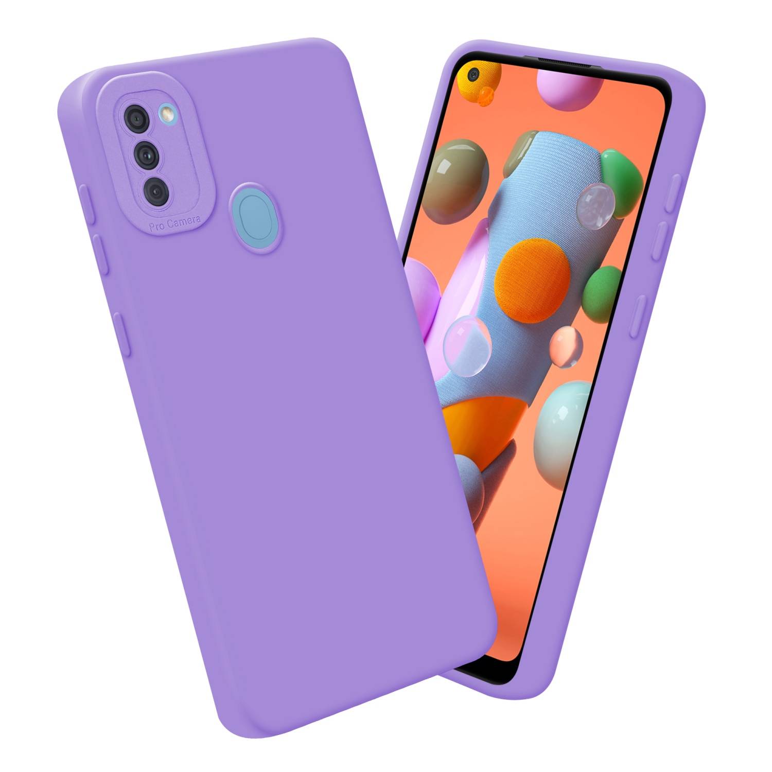 Cadorabo Hülle für Samsung Galaxy A11 / M11 Schutz Hülle in Lila TPU Silikon Etui Case Handyhülle