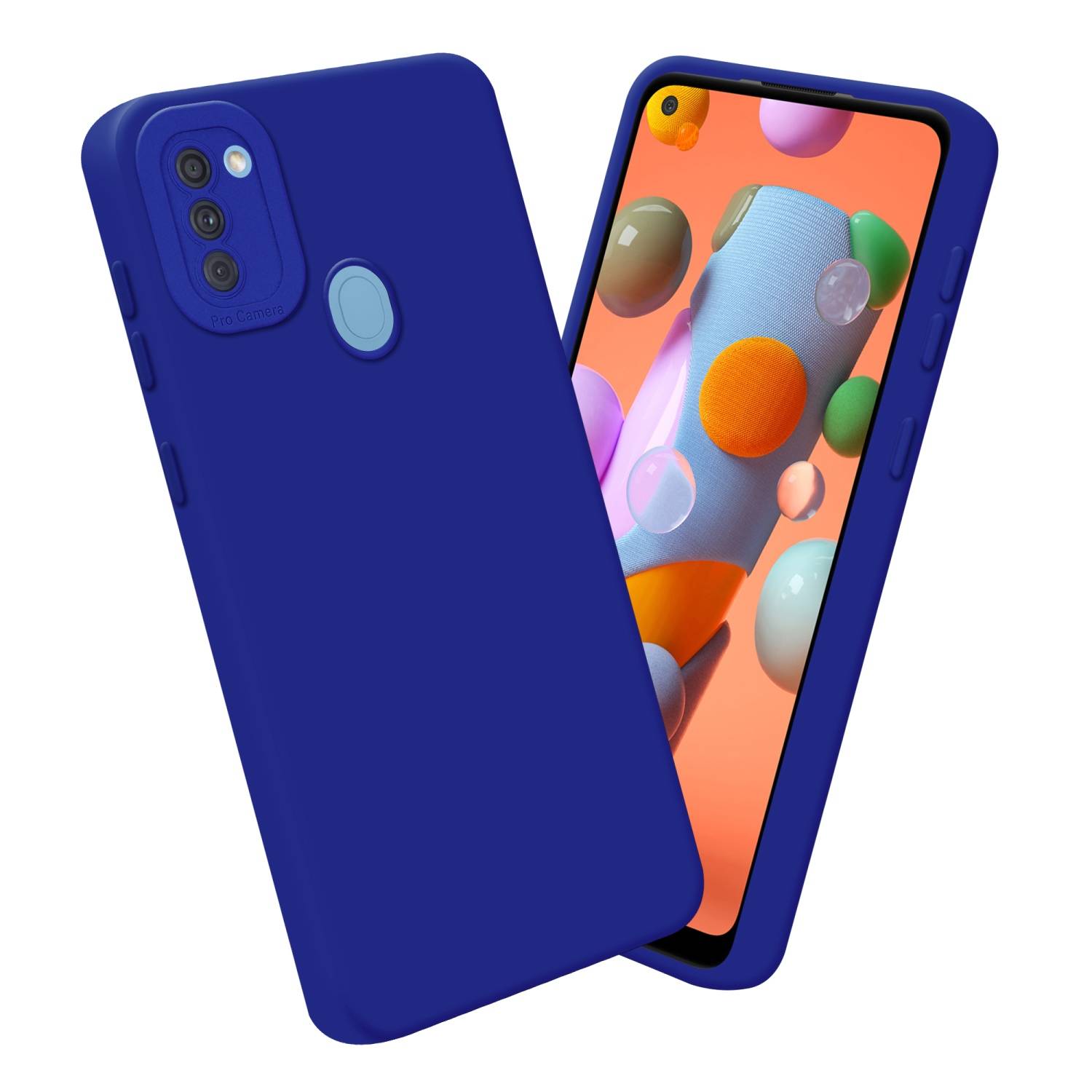 Cadorabo Hülle für Samsung Galaxy A11 / M11 Schutz Hülle in Blau TPU Silikon Etui Case Handyhülle