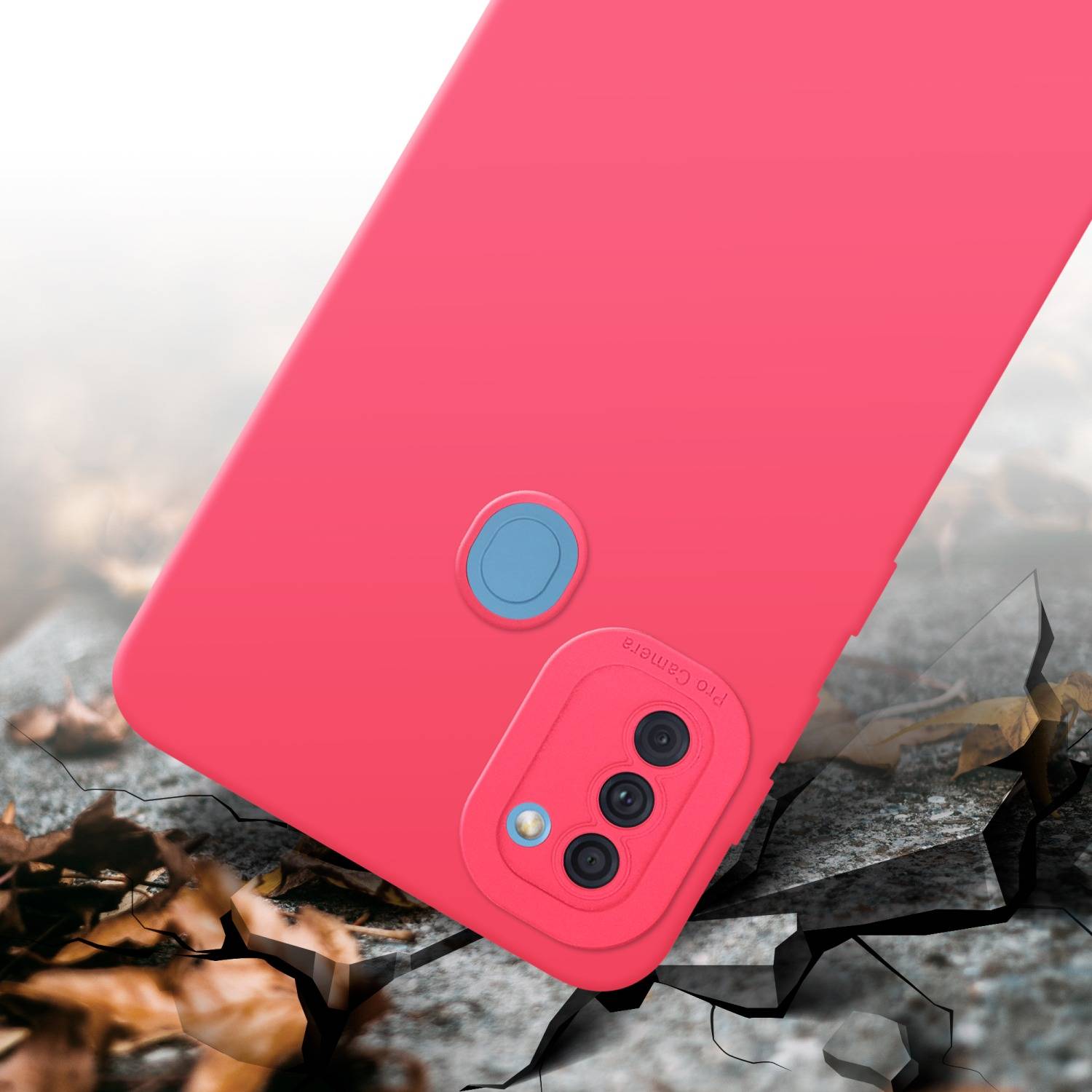 Cadorabo Hülle für Samsung Galaxy A11 / M11 Schutz Hülle in Rot TPU Silikon Etui Case Handyhülle