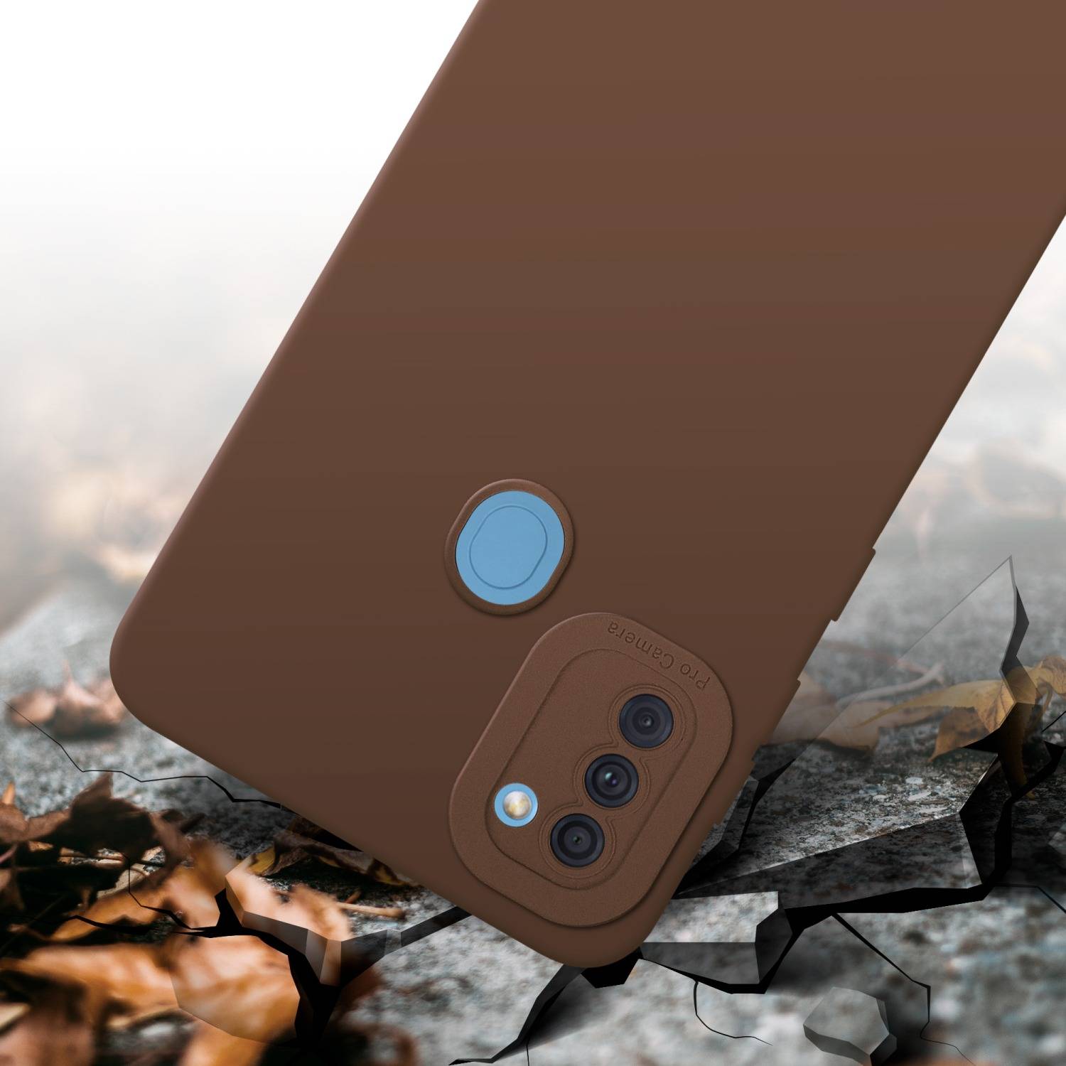 Cadorabo Hülle für Samsung Galaxy A11 / M11 Schutz Hülle in Braun TPU Silikon Etui Case Handyhülle