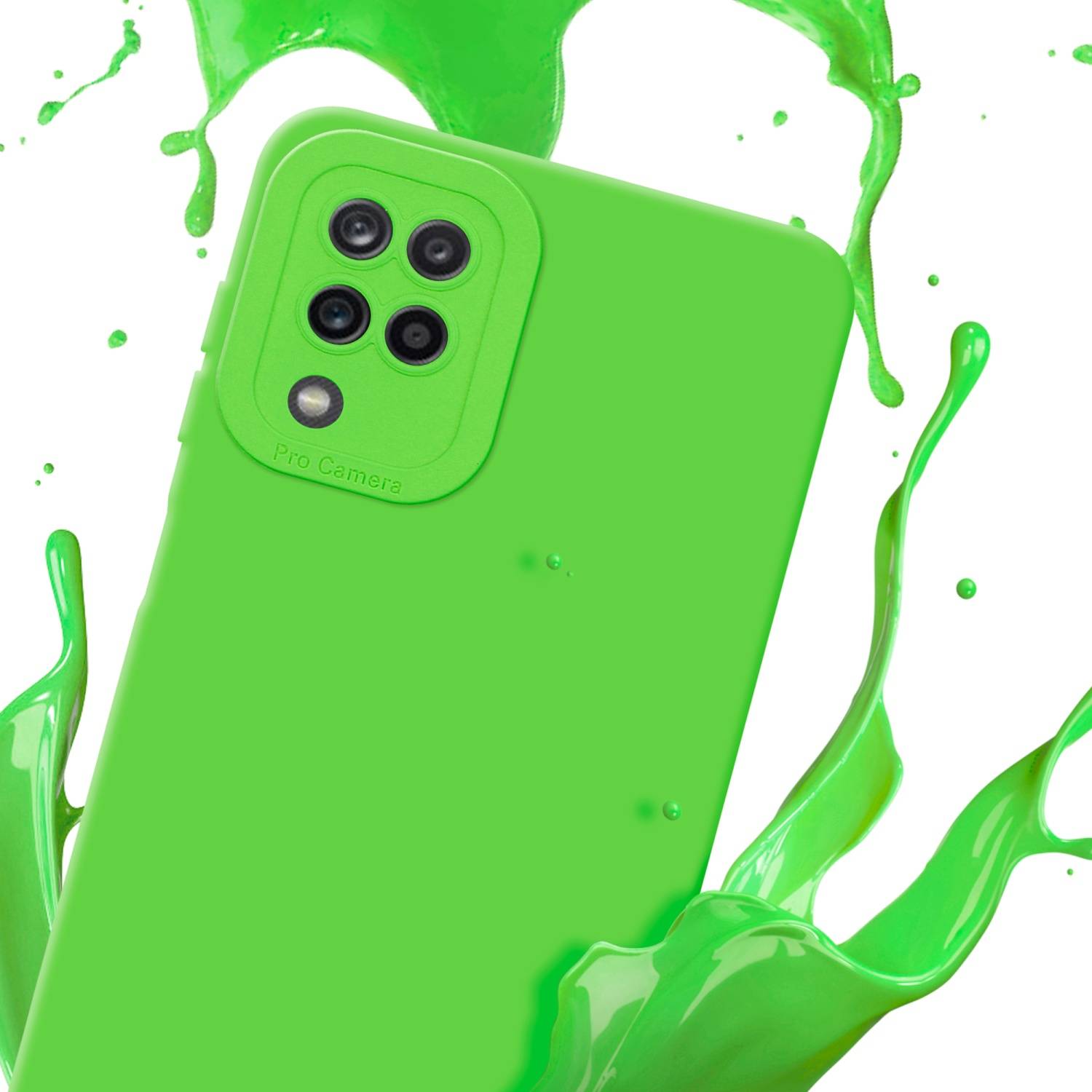 Cadorabo Hülle für Samsung Galaxy A12 / M12 Schutz Hülle in Grün TPU Silikon Etui Case Handyhülle