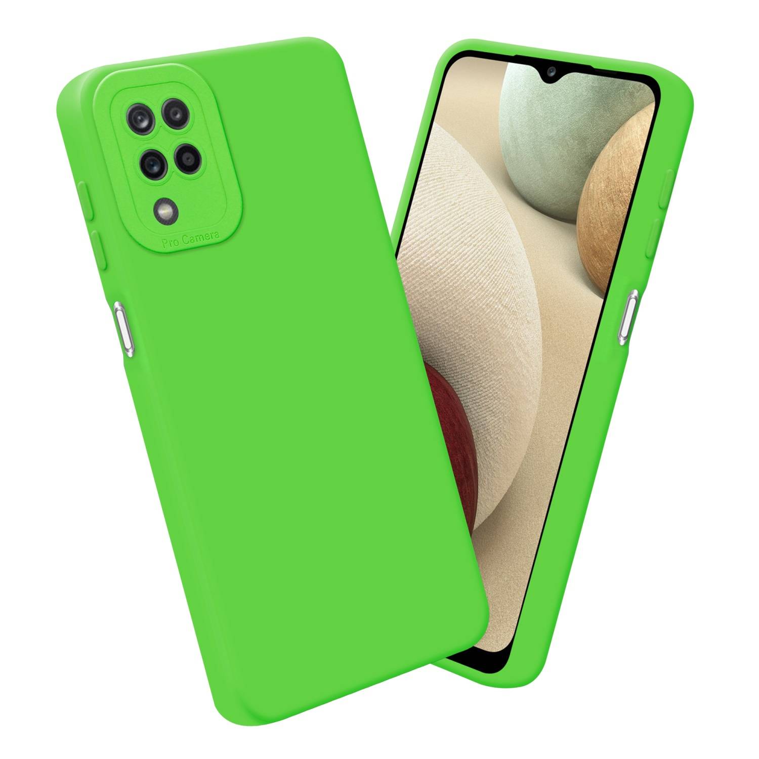 Cadorabo Hülle für Samsung Galaxy A12 / M12 Schutz Hülle in Grün TPU Silikon Etui Case Handyhülle