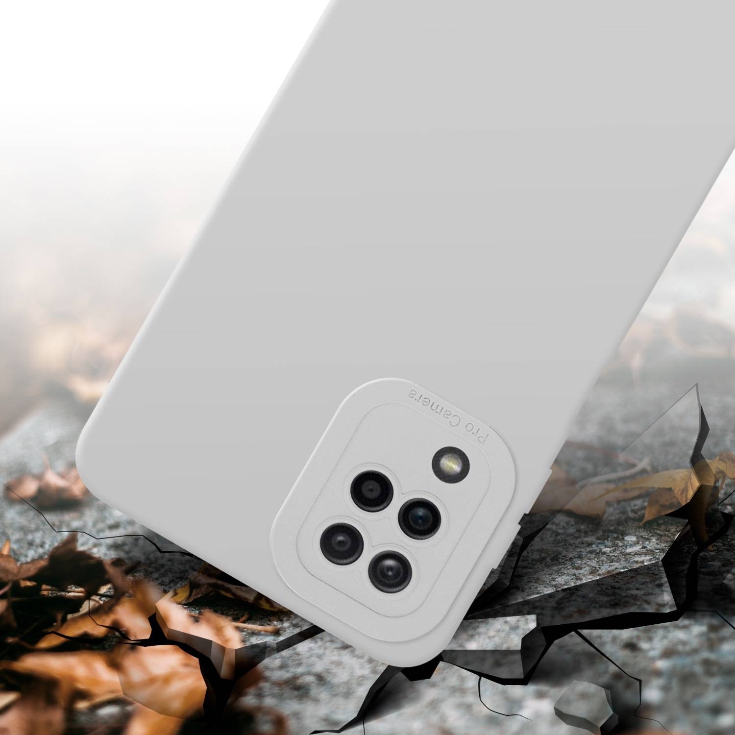 Cadorabo Hülle für Samsung Galaxy A12 / M12 Schutz Hülle in Weiß TPU Silikon Etui Case Handyhülle
