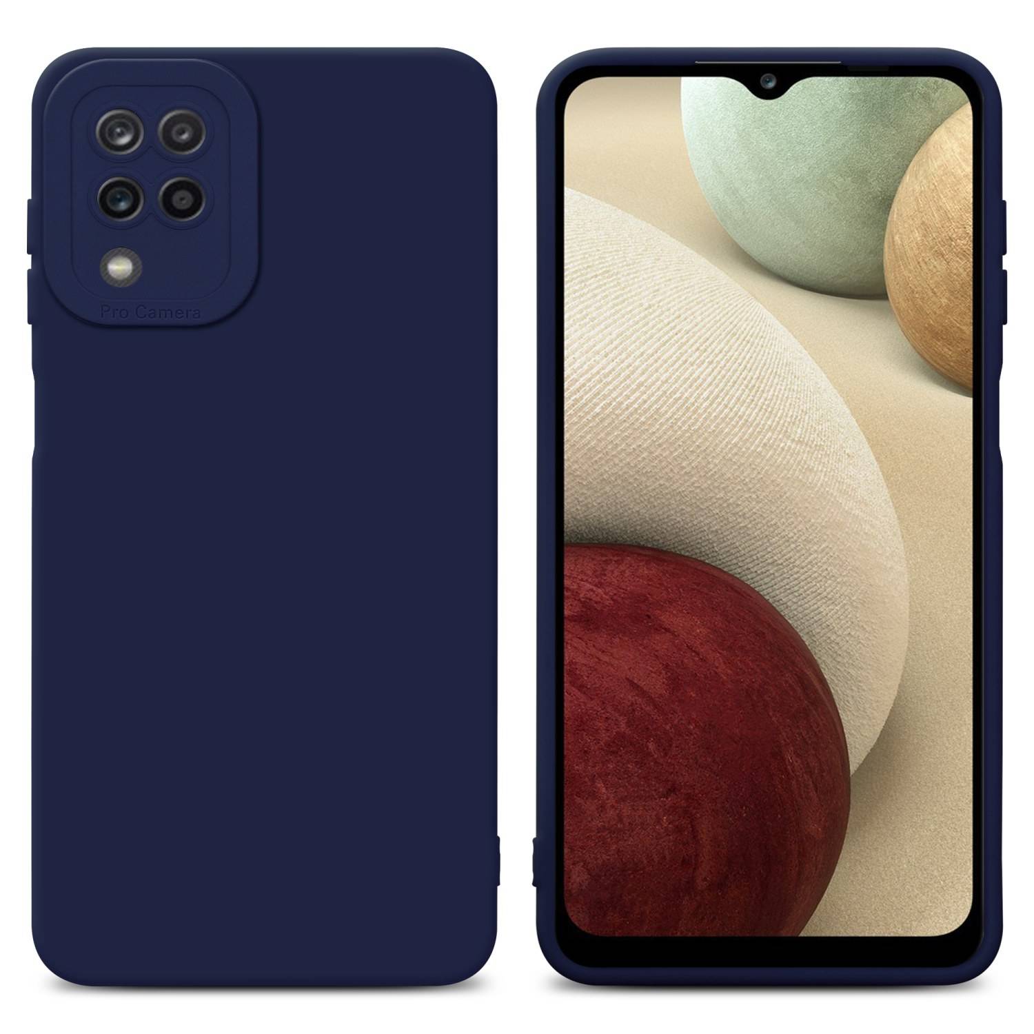 Cadorabo Hülle für Samsung Galaxy A12 / M12 Schutz Hülle in Blau TPU Silikon Etui Case Handyhülle