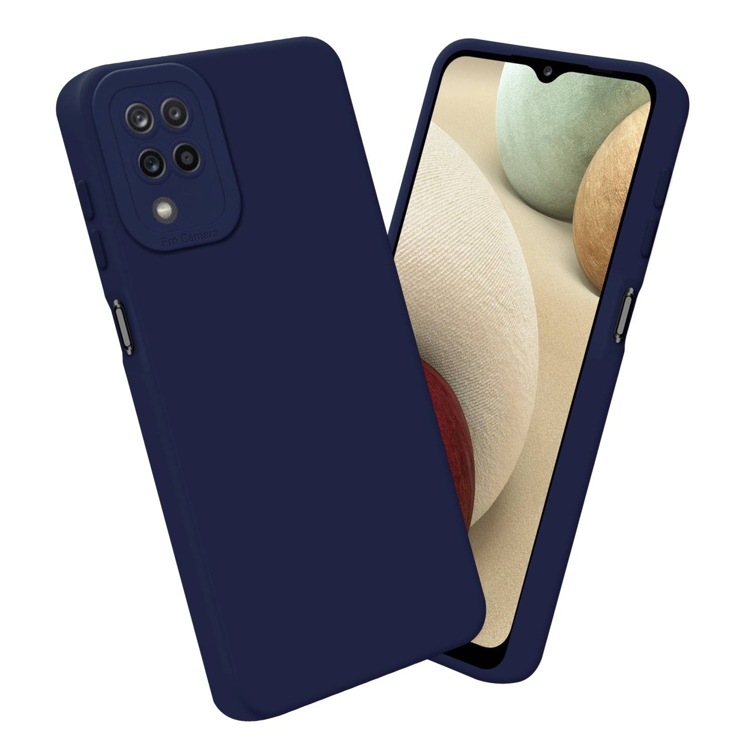 Cadorabo Hülle für Samsung Galaxy A12 / M12 Schutz Hülle in Blau TPU Silikon Etui Case Handyhülle