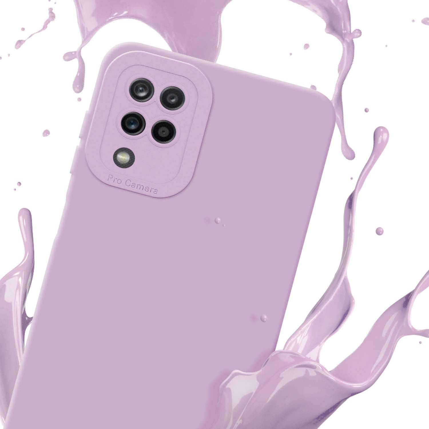 Cadorabo Hülle für Samsung Galaxy A12 / M12 Schutz Hülle in Rosa TPU Silikon Etui Case Handyhülle