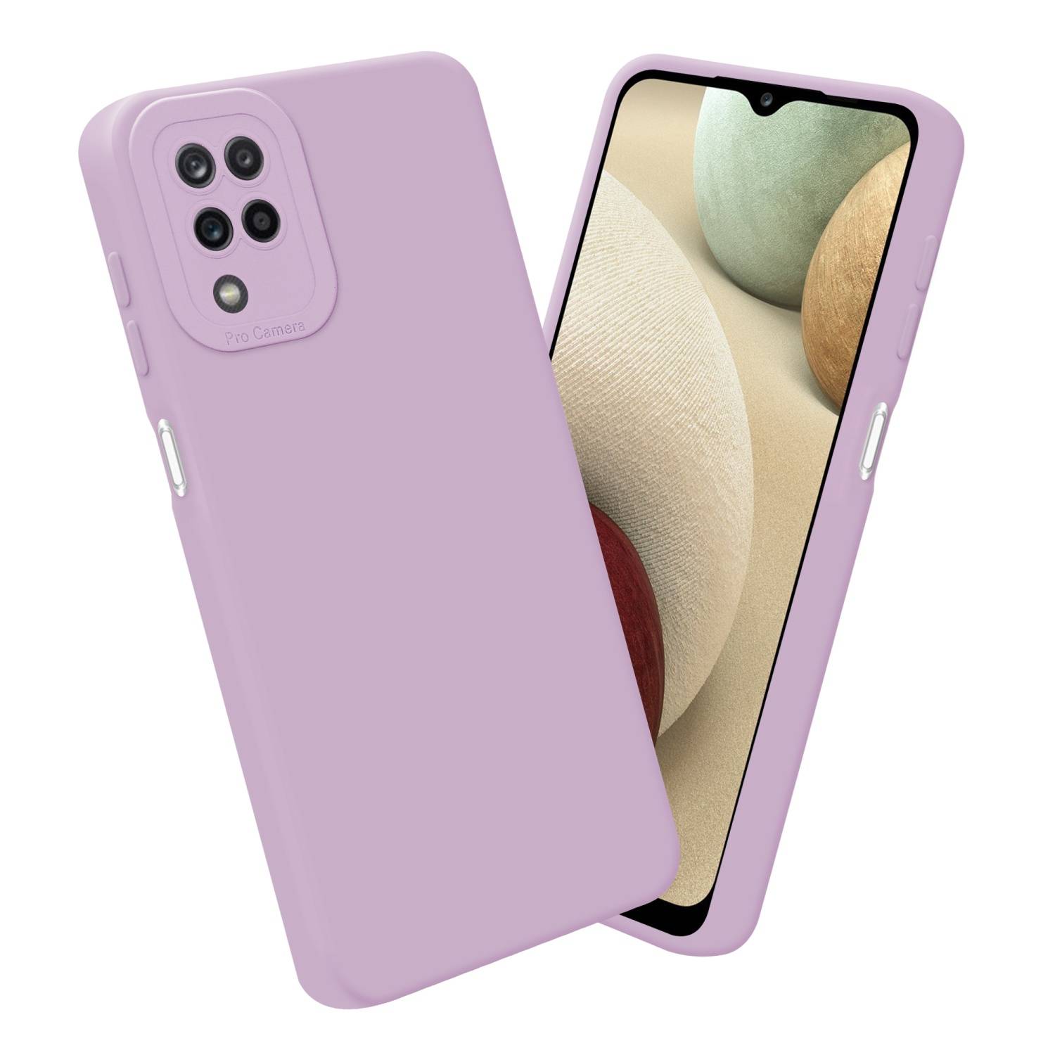 Cadorabo Hülle für Samsung Galaxy A12 / M12 Schutz Hülle in Rosa TPU Silikon Etui Case Handyhülle