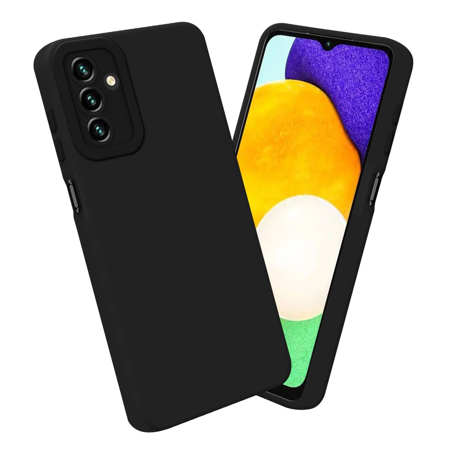 Cadorabo Hülle für Samsung Galaxy A13 5G Schutz Hülle in Schwarz TPU Silikon Etui Case Handyhülle