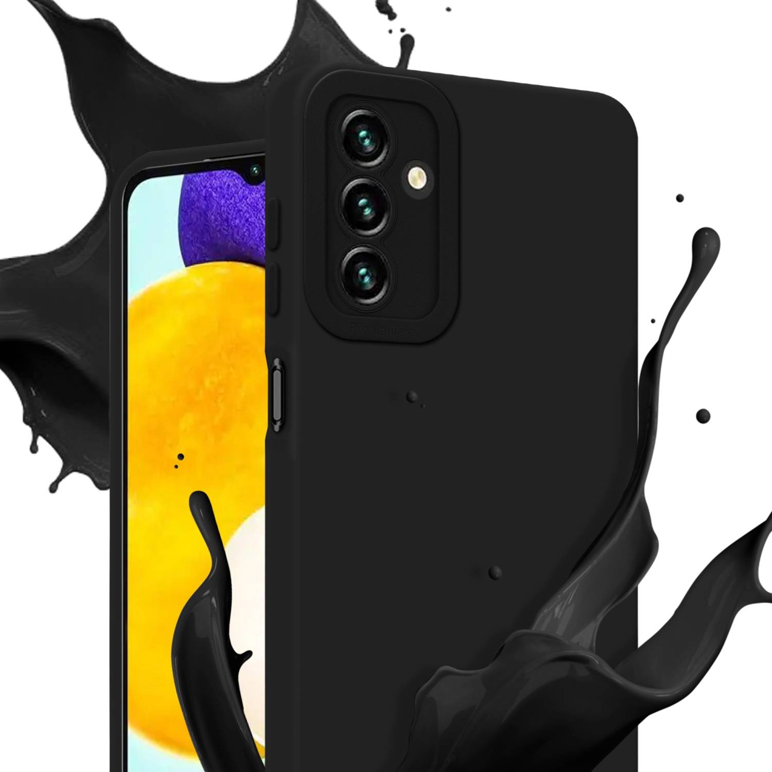 Cadorabo Hülle für Samsung Galaxy A13 5G Schutz Hülle in Schwarz TPU Silikon Etui Case Handyhülle