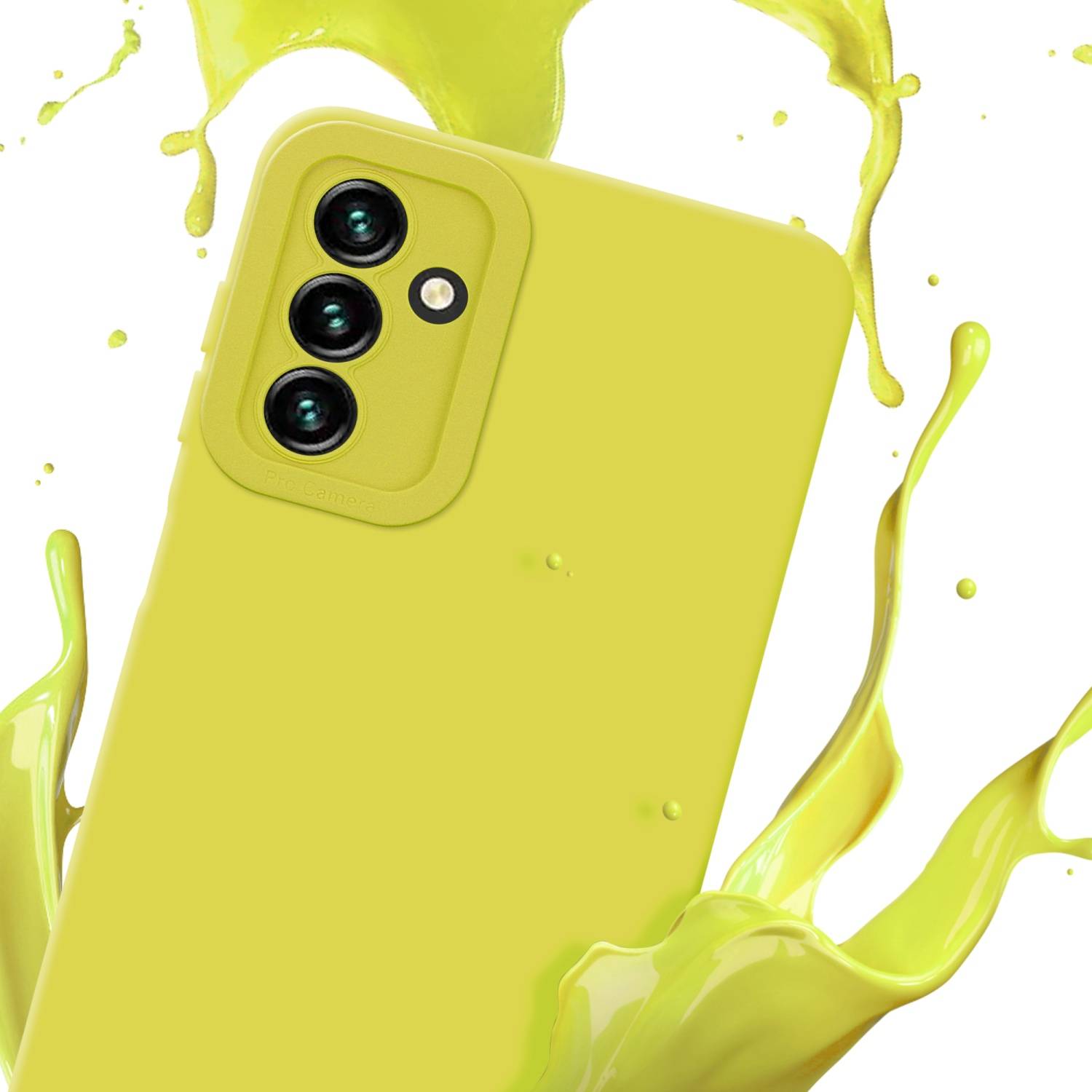 Cadorabo Hülle für Samsung Galaxy A13 5G Schutz Hülle in Gelb TPU Silikon Etui Case Handyhülle