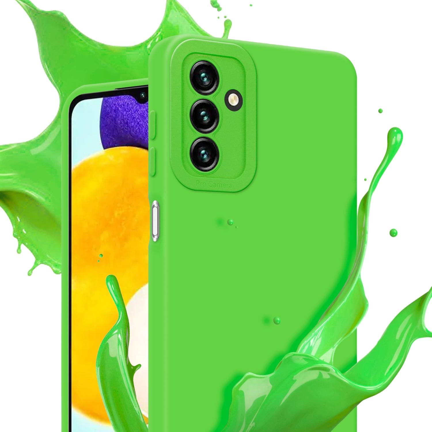 Cadorabo Hülle für Samsung Galaxy A13 5G Schutz Hülle in Grün TPU Silikon Etui Case Handyhülle
