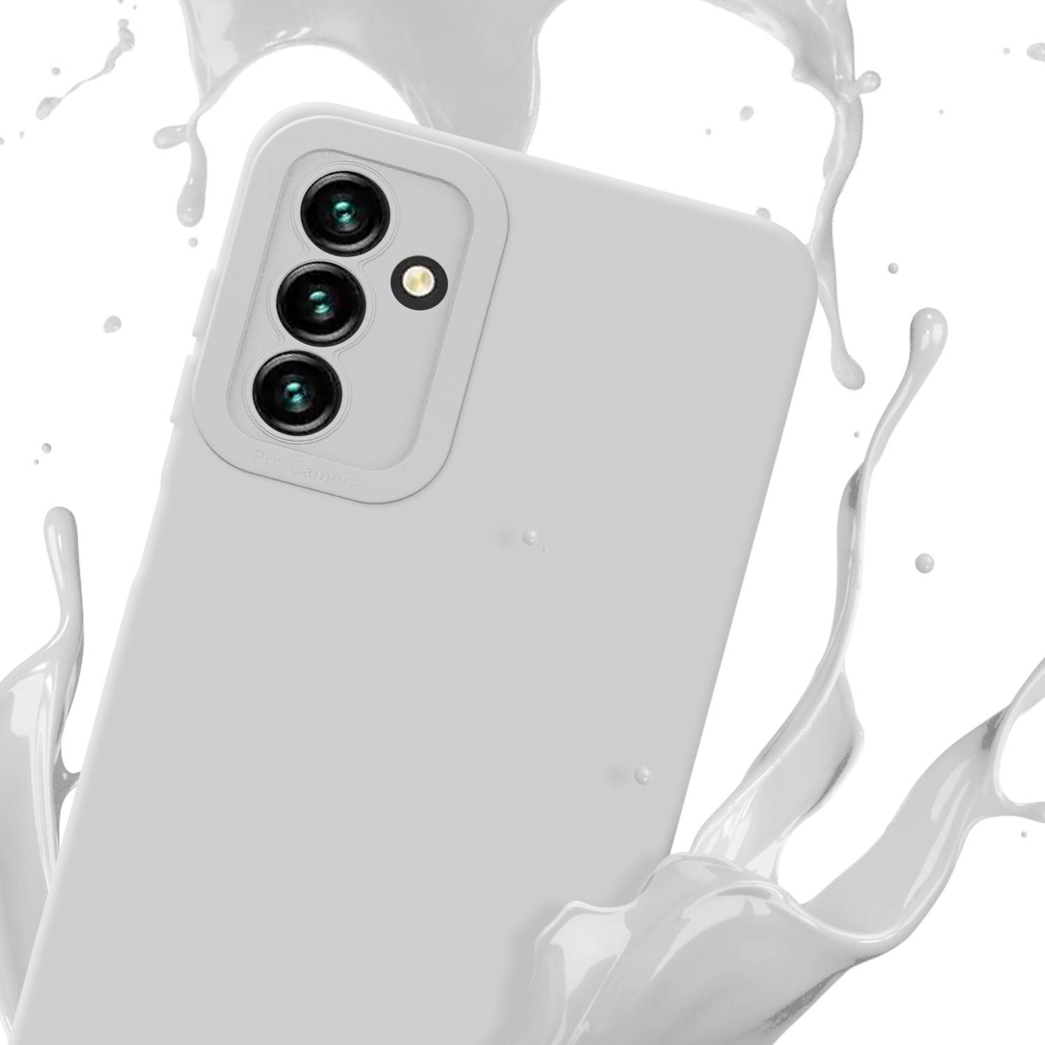 Cadorabo Hülle für Samsung Galaxy A13 5G Schutz Hülle in Weiß TPU Silikon Etui Case Handyhülle