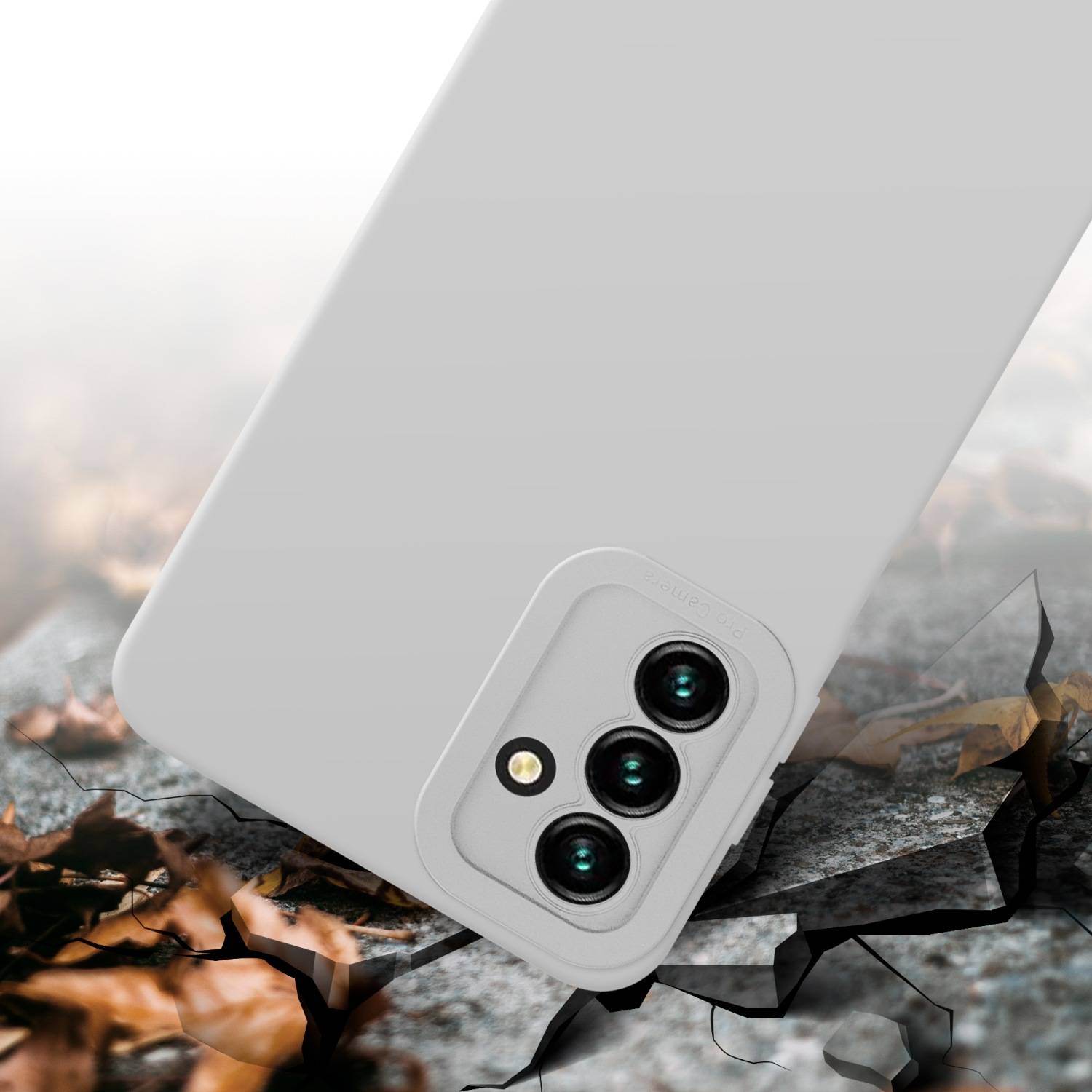 Cadorabo Hülle für Samsung Galaxy A13 5G Schutz Hülle in Weiß TPU Silikon Etui Case Handyhülle