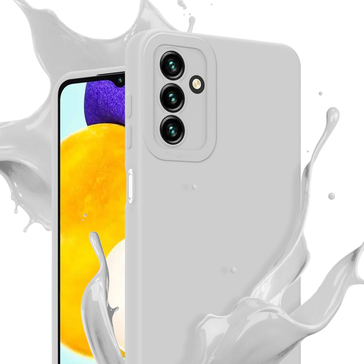 Cadorabo Hülle für Samsung Galaxy A13 5G Schutz Hülle in Weiß TPU Silikon Etui Case Handyhülle